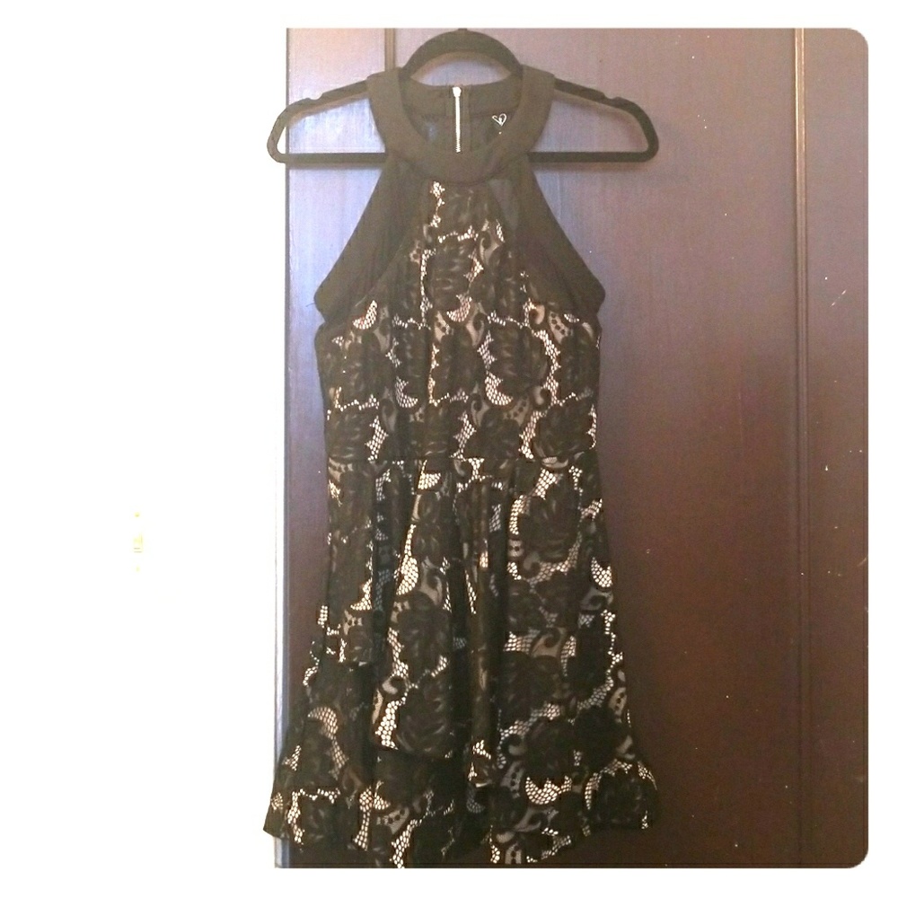 Black/nude Lace Dress